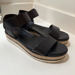 Franco Sarto Black Platform Sandals